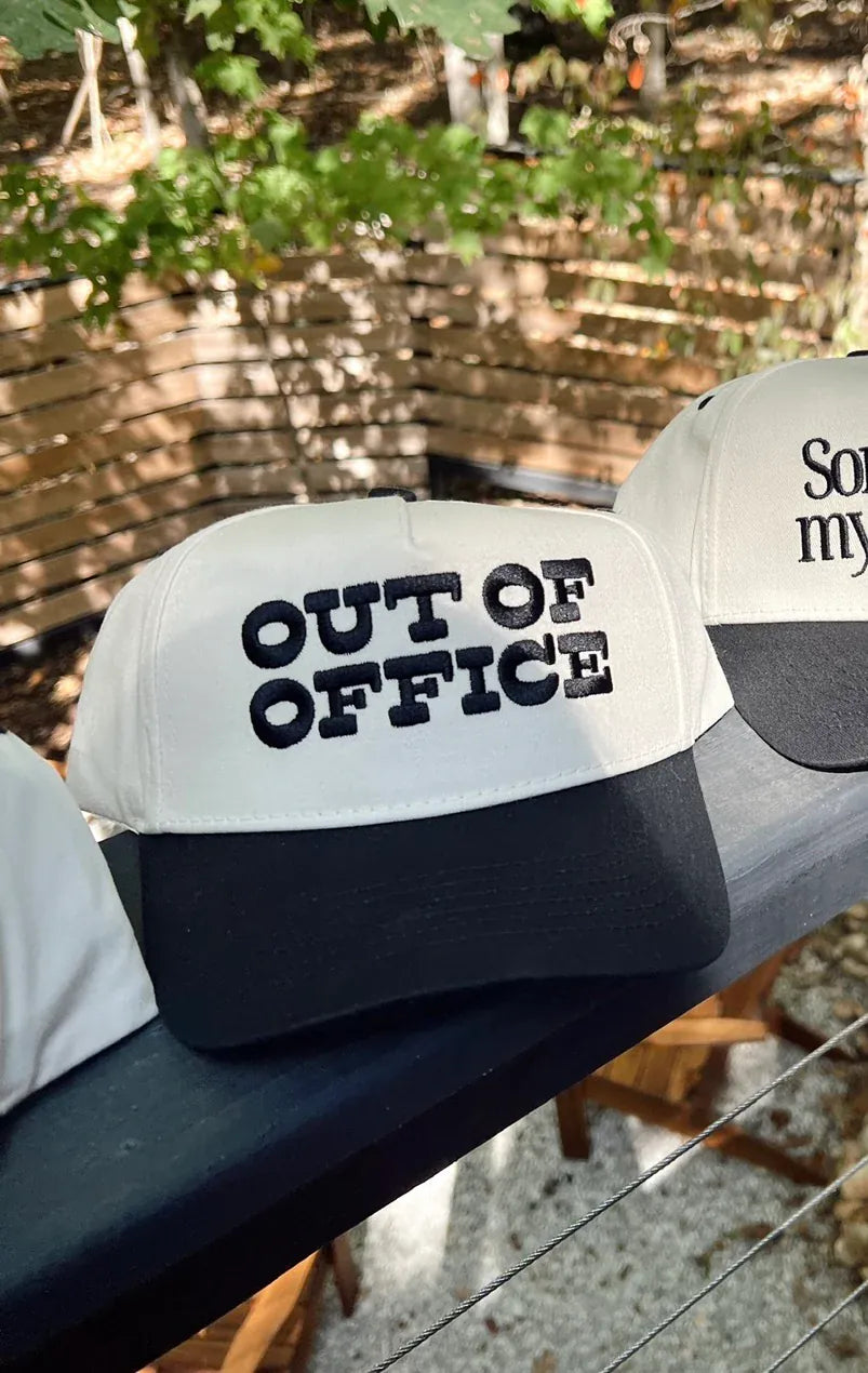 Out of Office Trucker Hat- Black