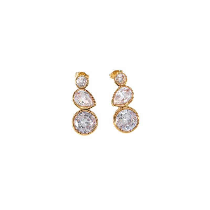 Teardrop Stone Stud