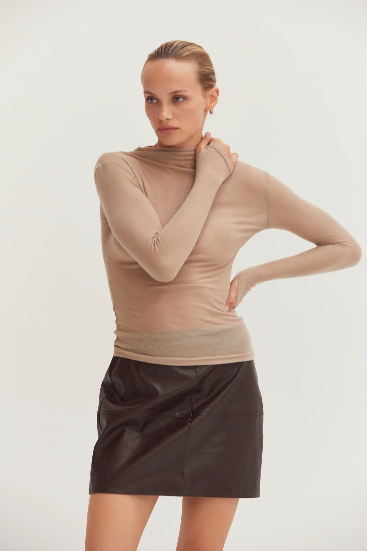 Claire Long Sleeve Mockneck Top