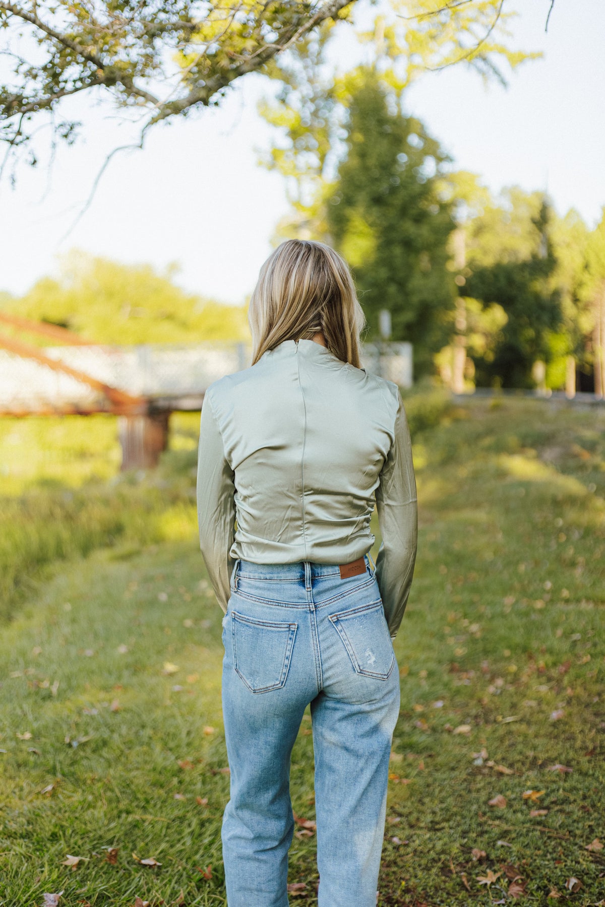 High Neck Ruched Top