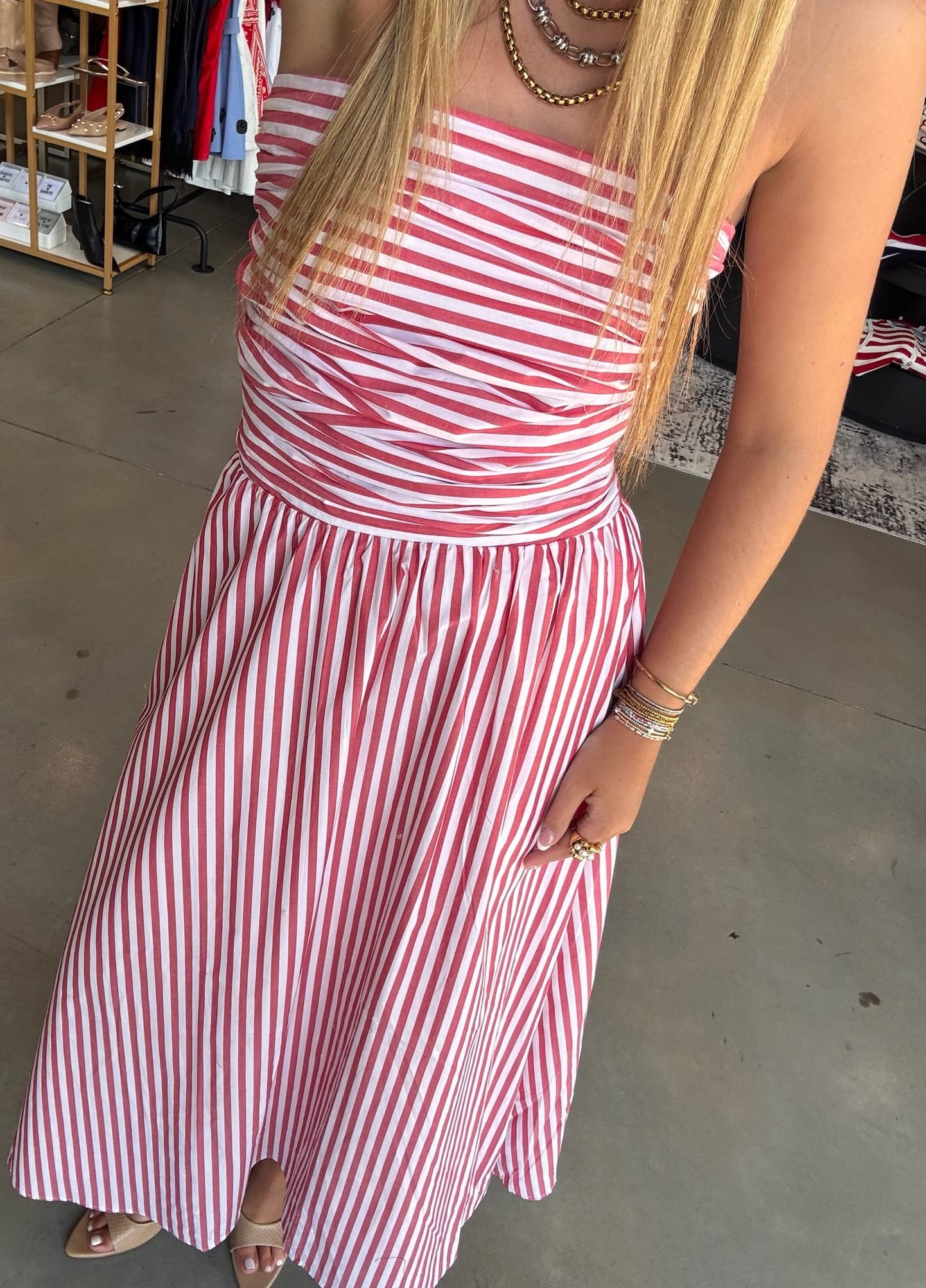 Striped Midi Dress