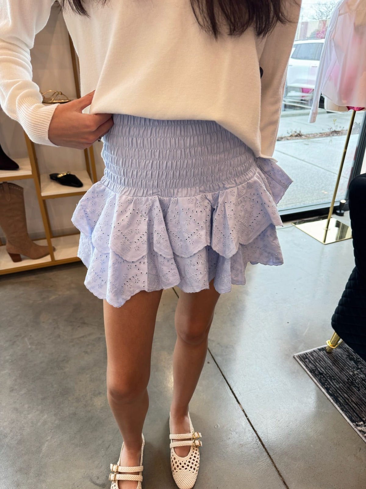 Eyelet Skort