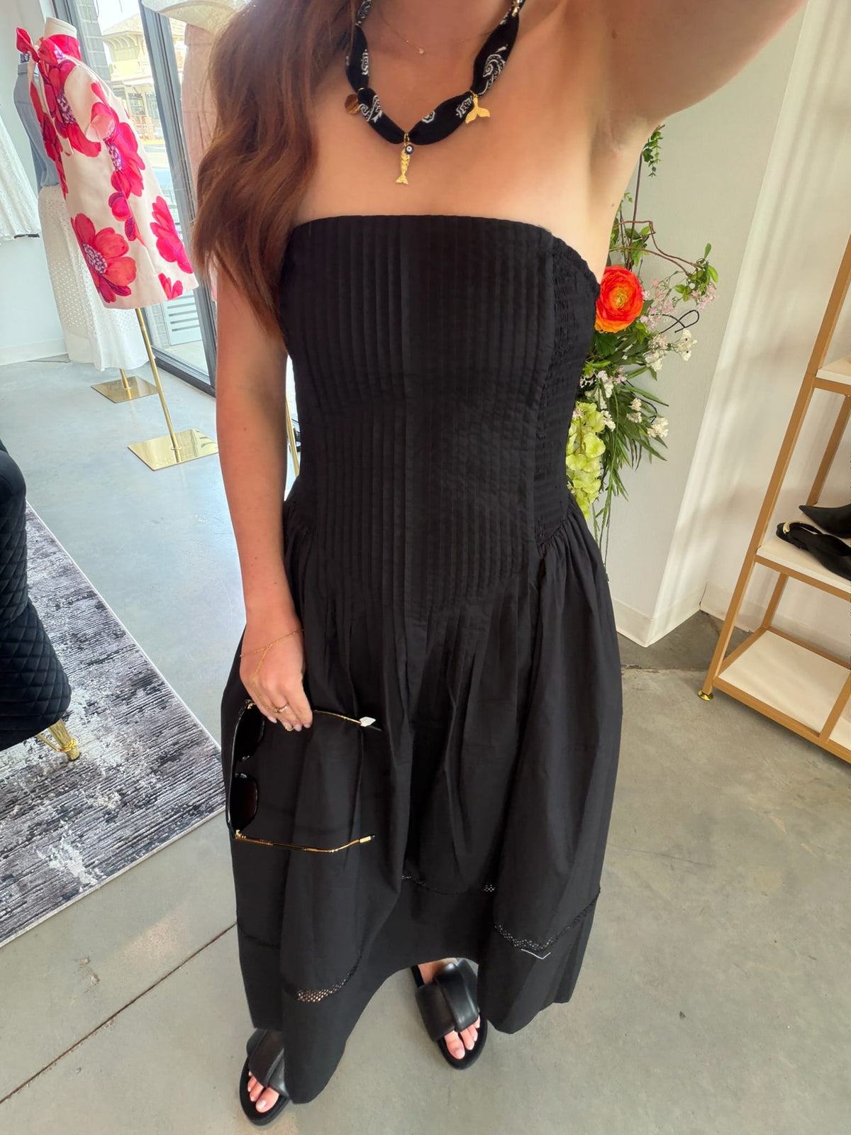 Strapless A Line Dress