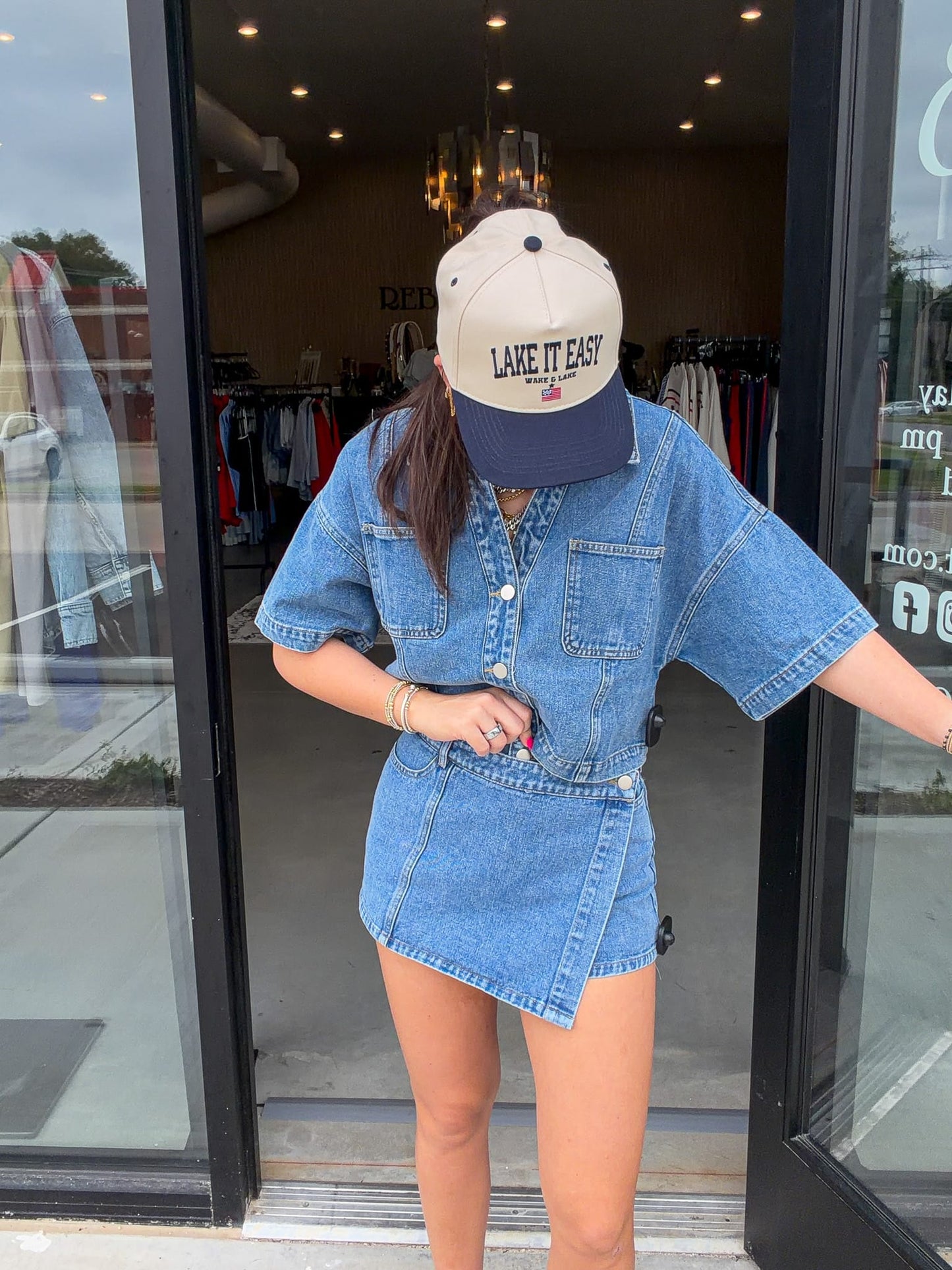Denim Wrap Skort