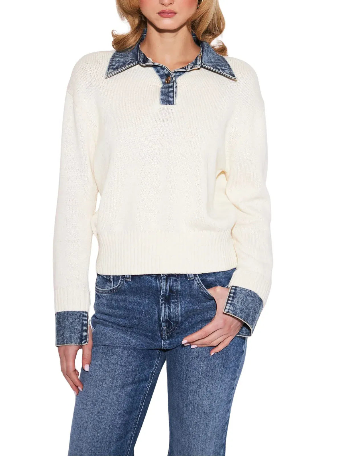 Oxford Denim Sweater