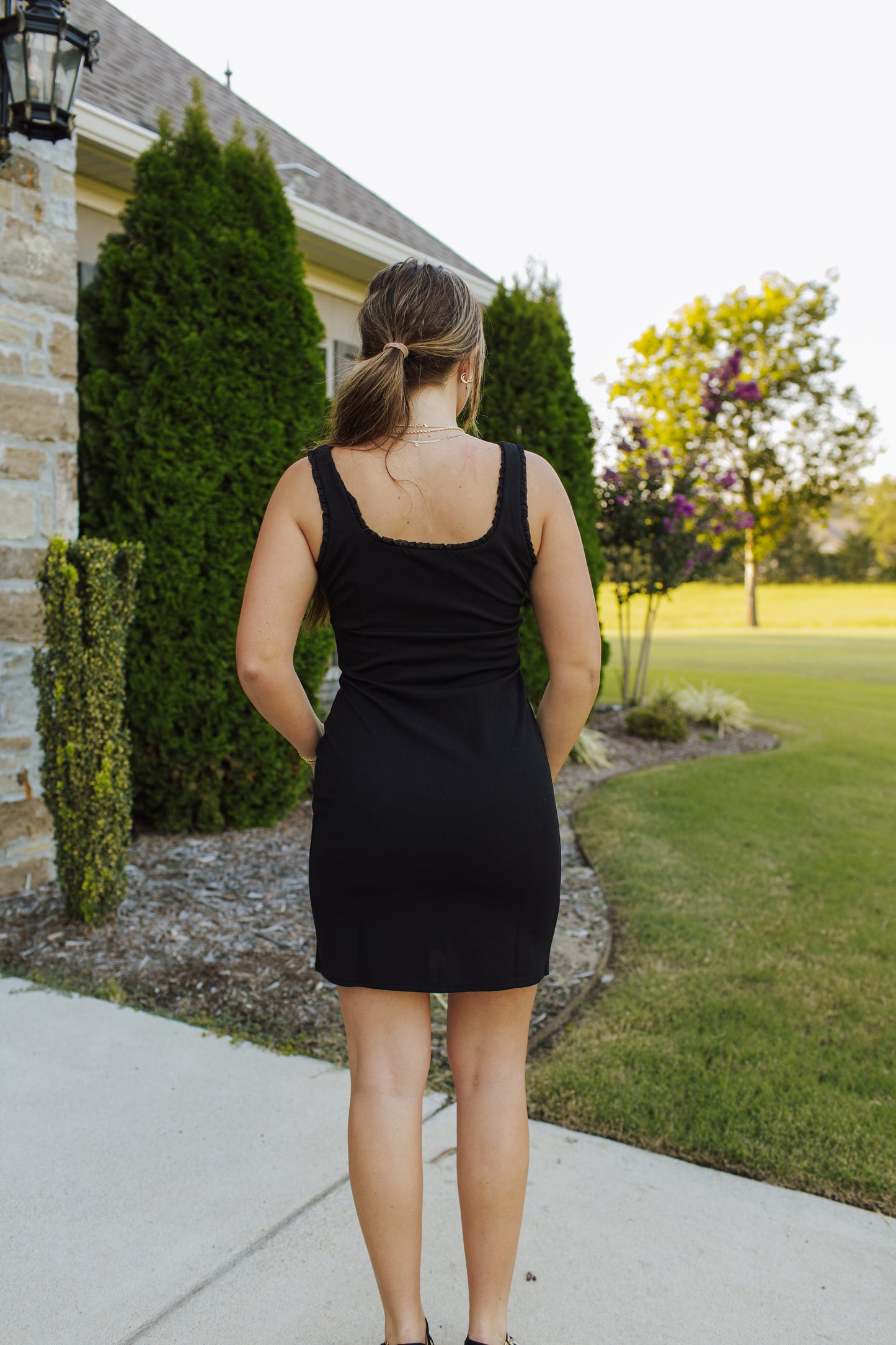 Little Black Ruffle Dress