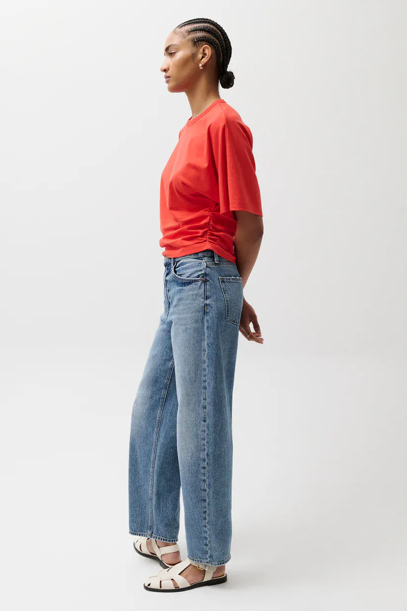 Wes High Rise Barrel Jean
