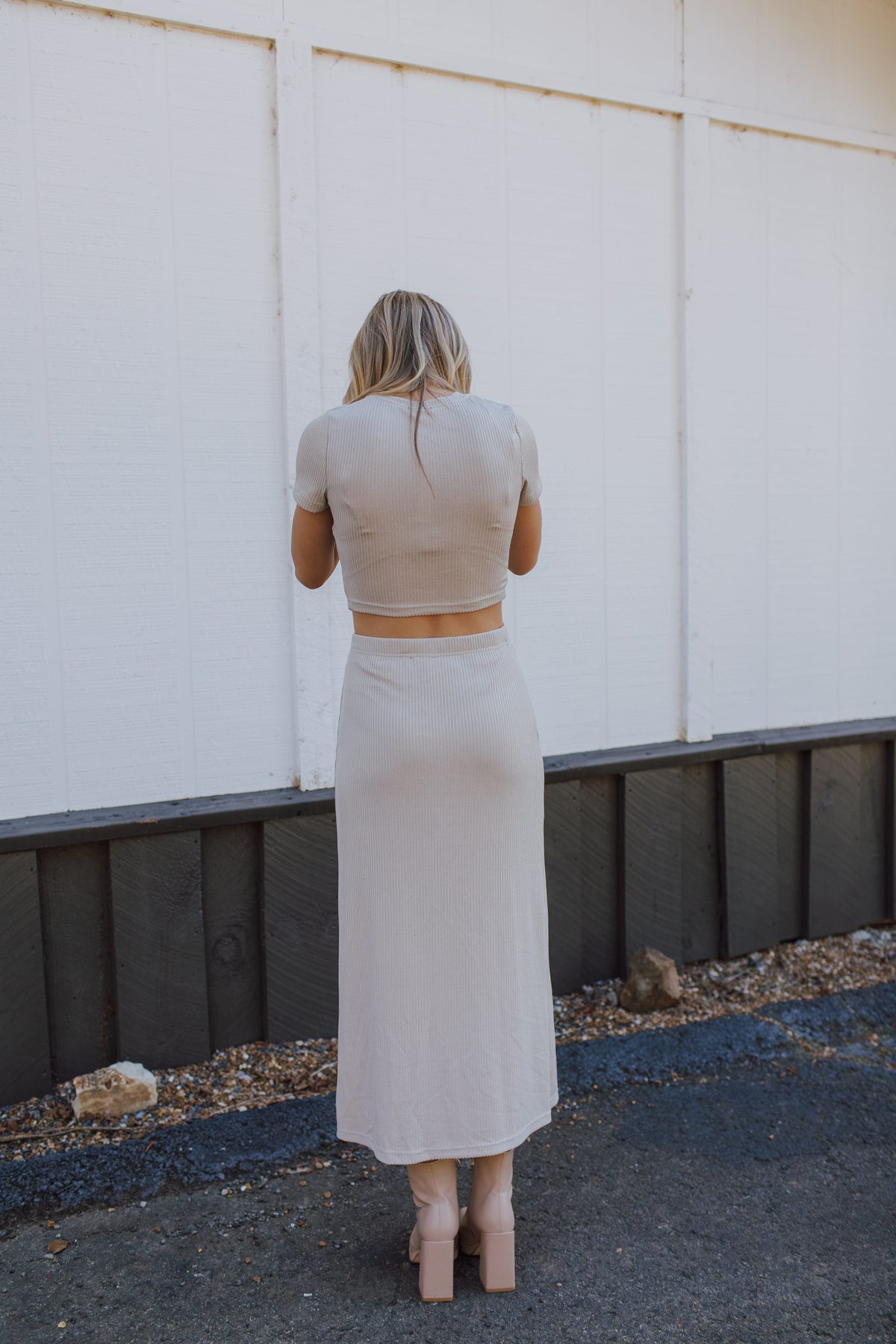 Ribbed Skirt Set