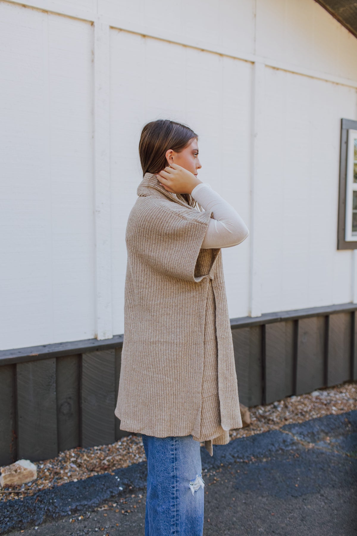 Brienne Scarf Poncho Cardigan