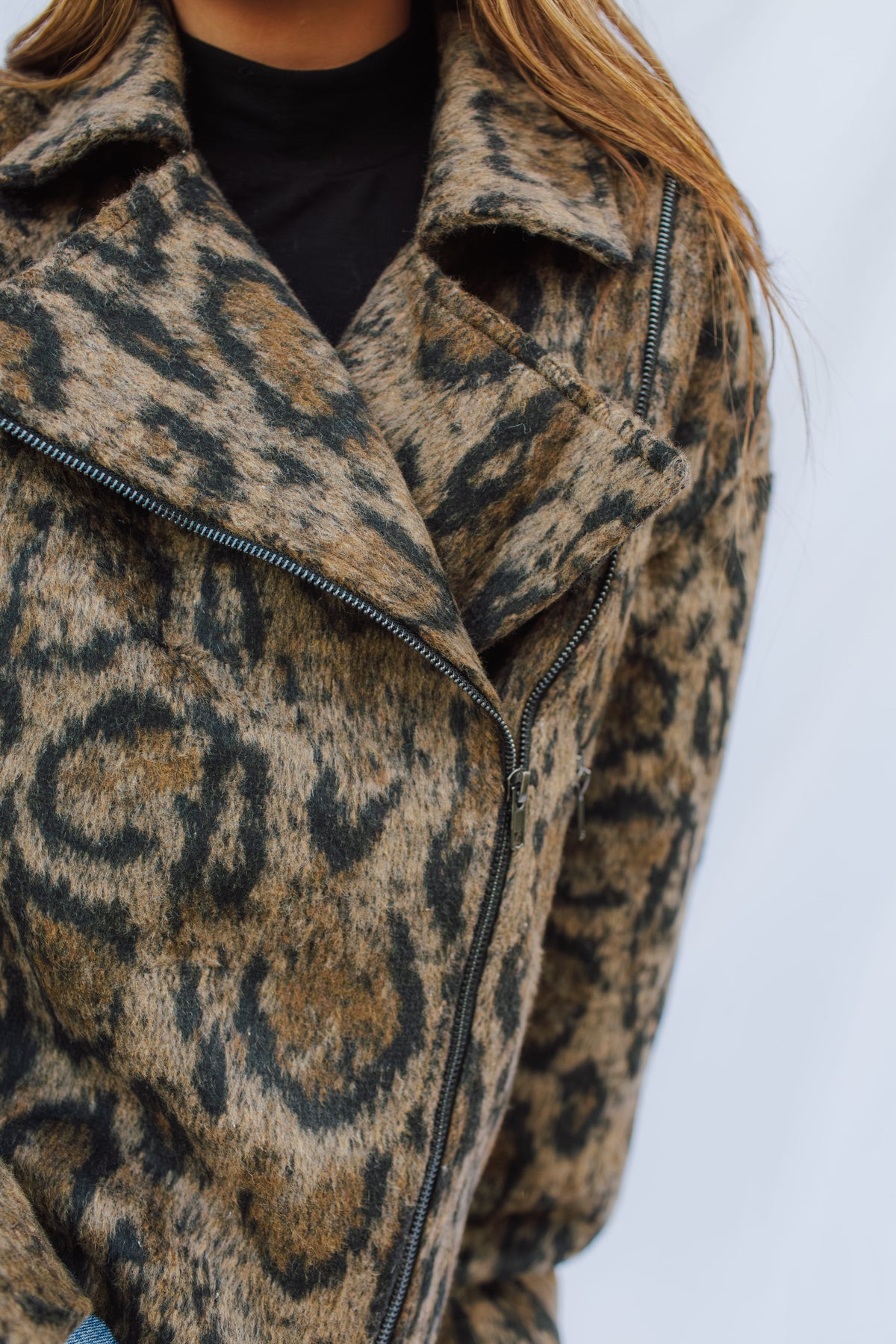 Vegan Leopard Oversized Jacket