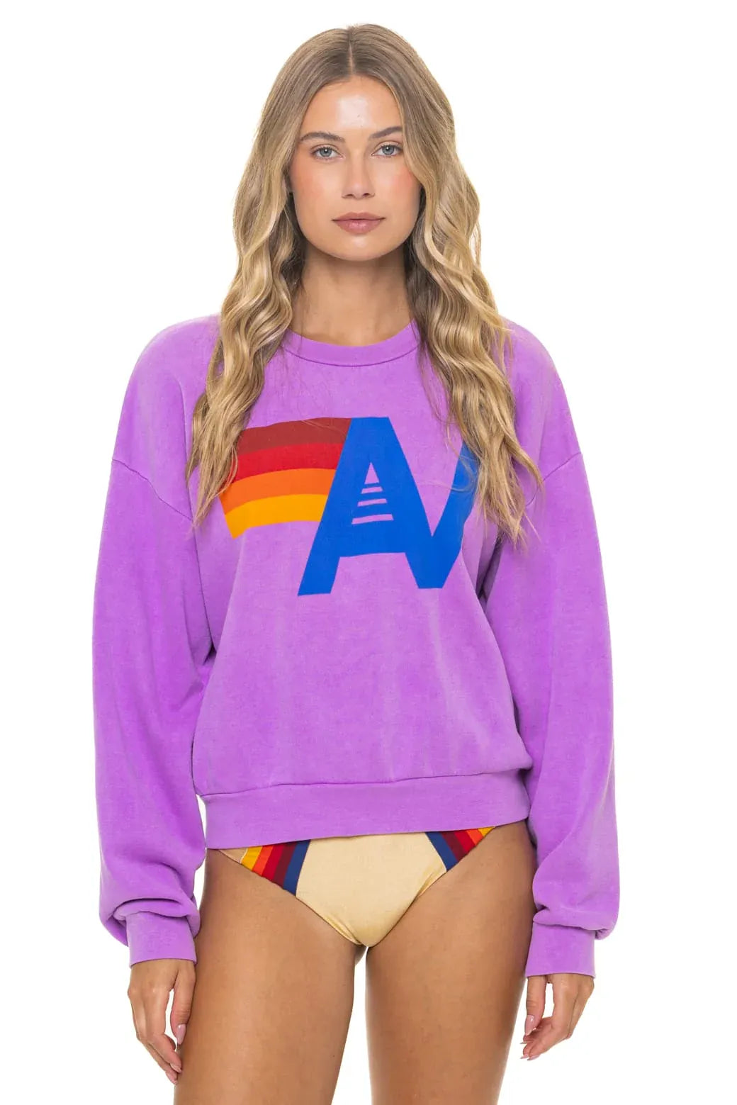 Neon Purple Logo Crewneck