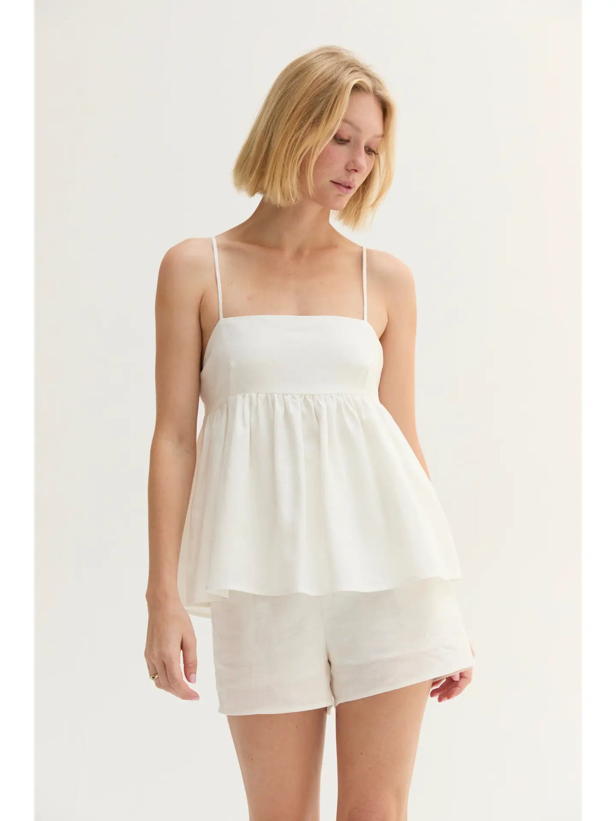Isla Linen Babydoll Top
