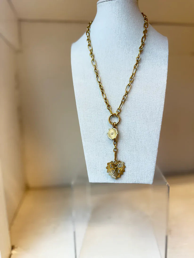 Love Charm Keeper Drop Necklace