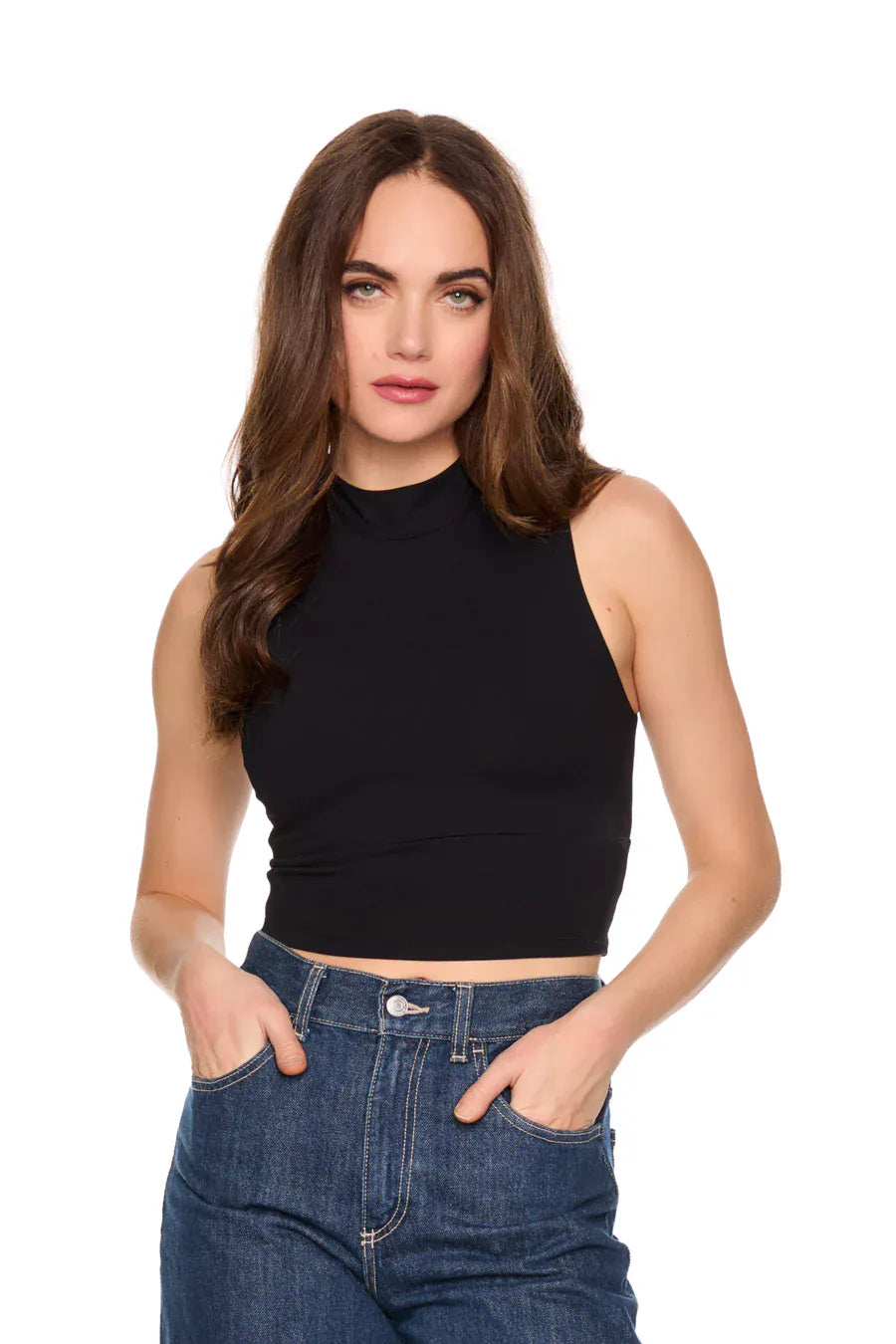 Mock Sleeveless Top
