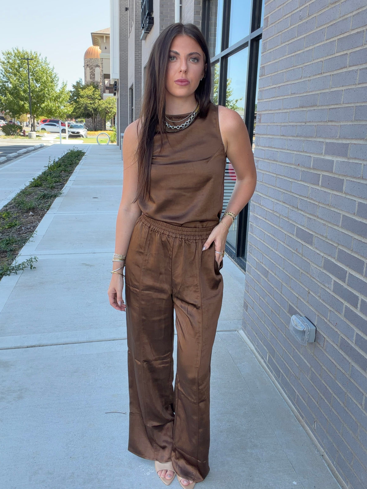 Dawn Satin Pull On Pant