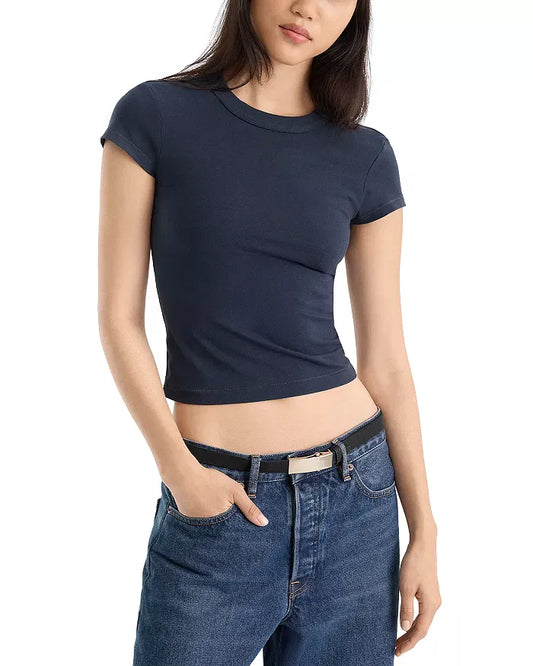 Navy Cap Sleeve Tee