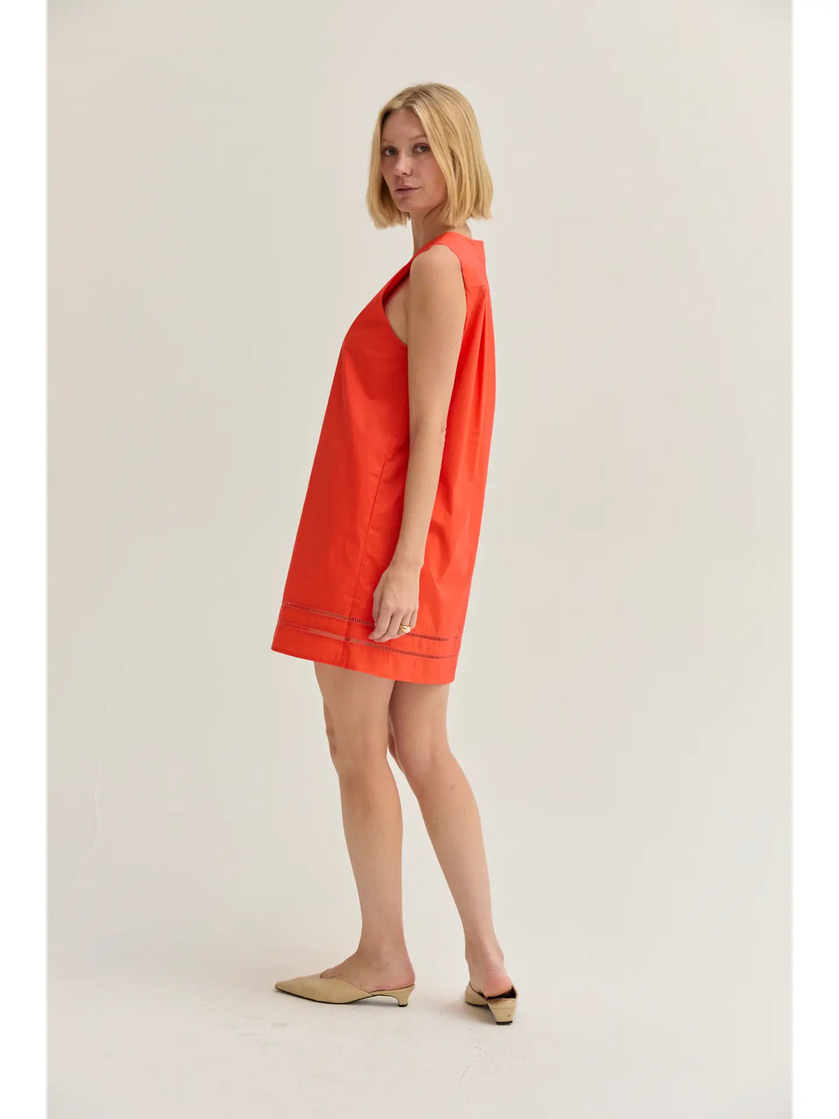 Reese Poplin Lattice Mini Dress