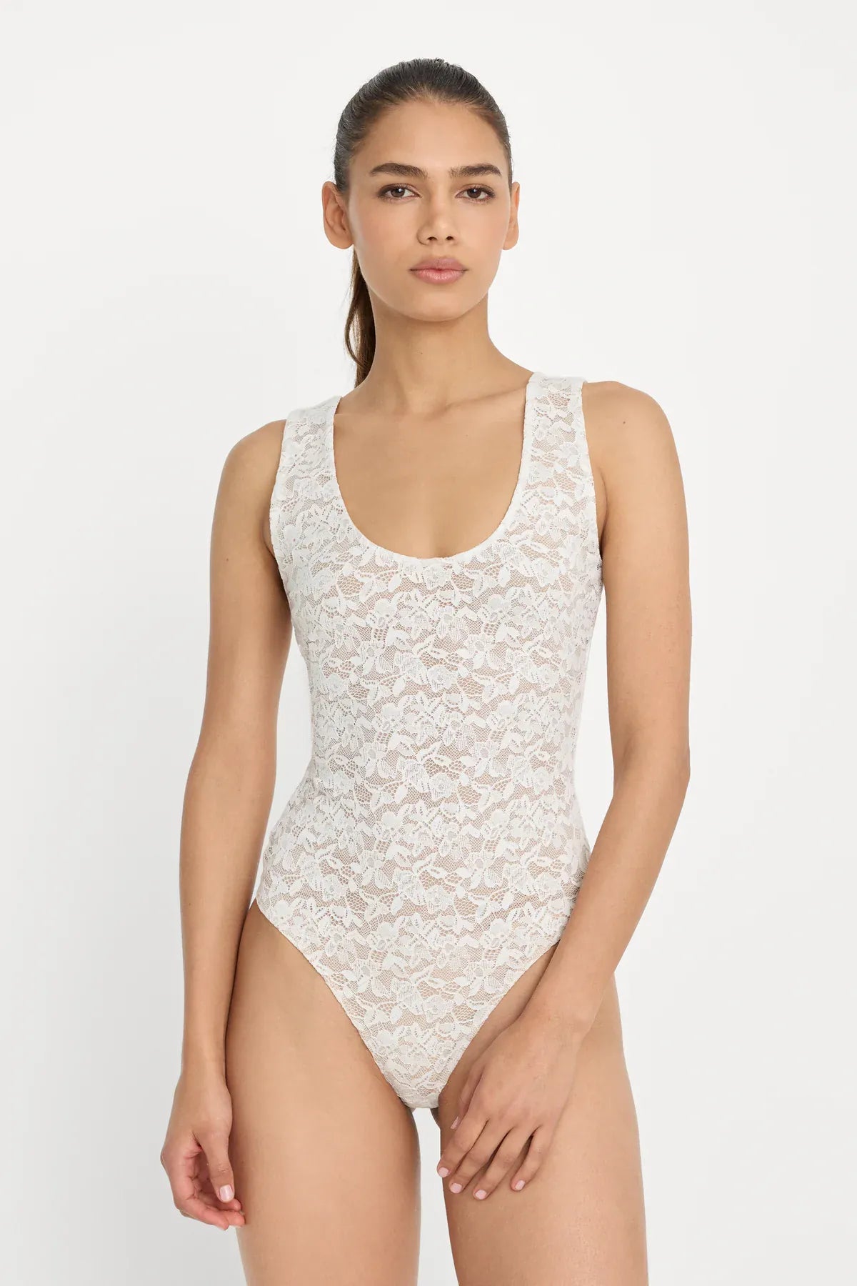Stretch Lace Scoop Bodysuit