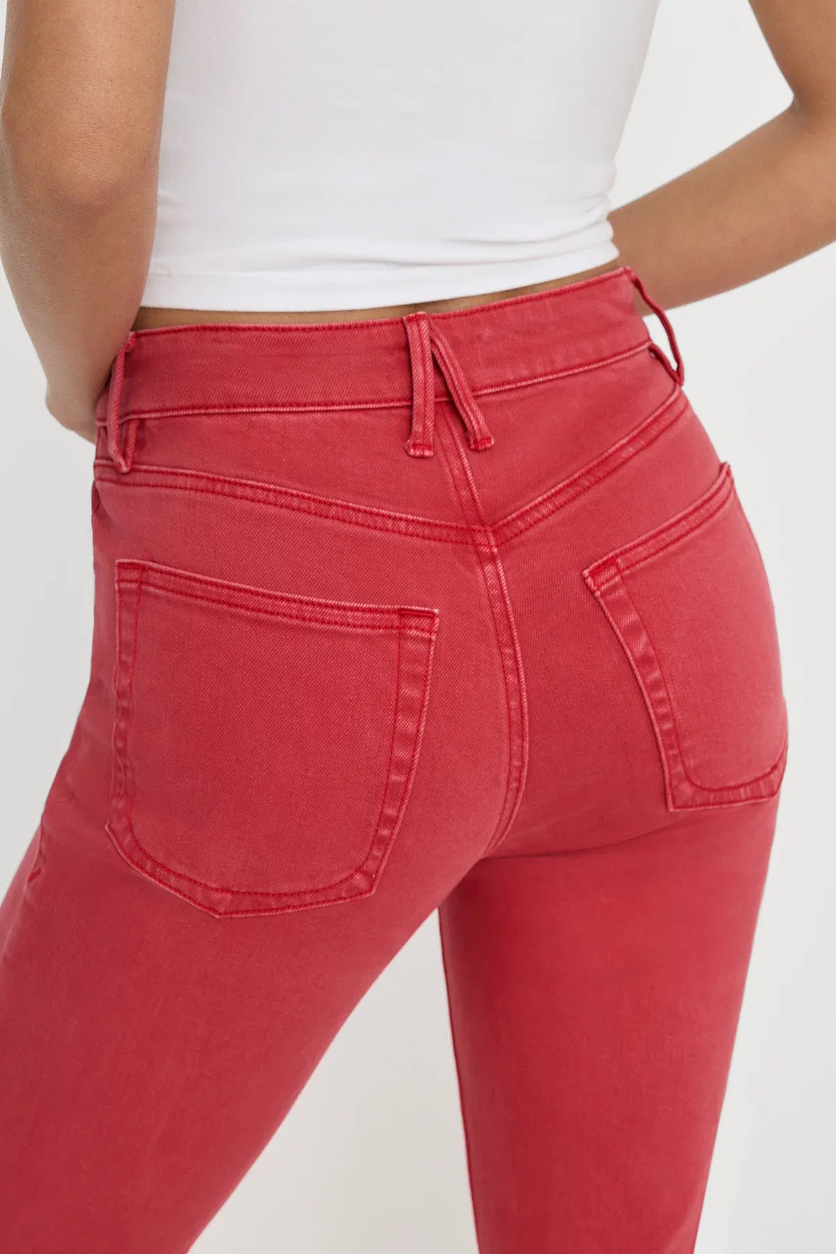 Good Icon Ankle Jean Cherry Red