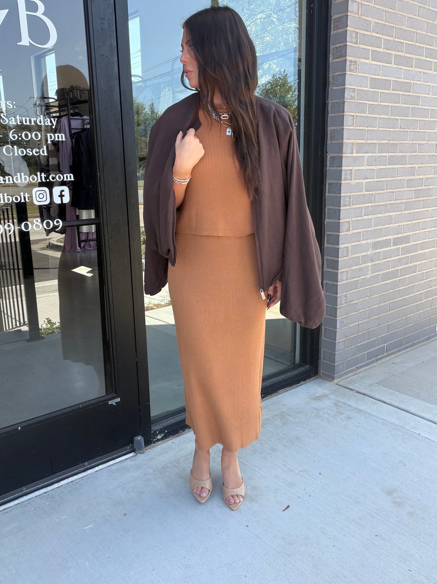 Maple Knit Midi Skirt