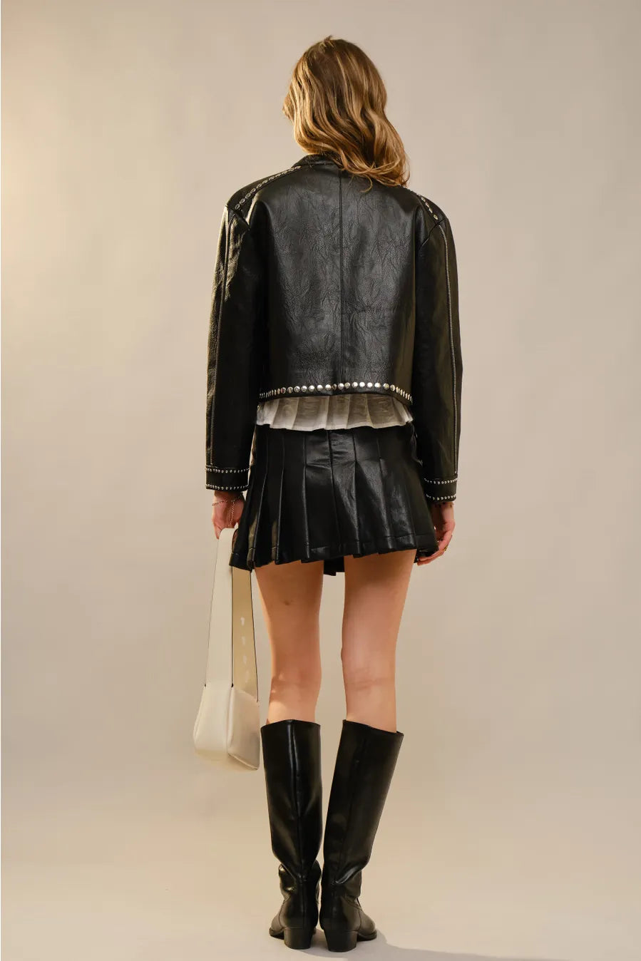Black Studded Leather Jacket