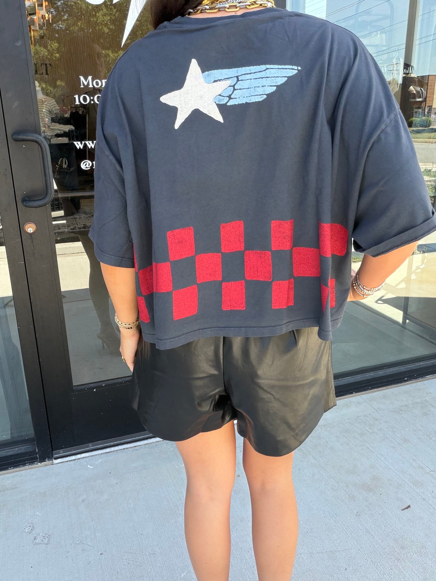 Speedway Cropped OS Tee