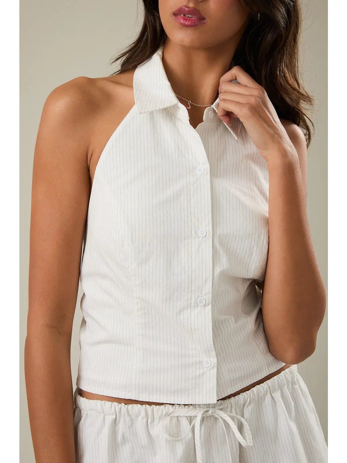 Halter Collared Shirt