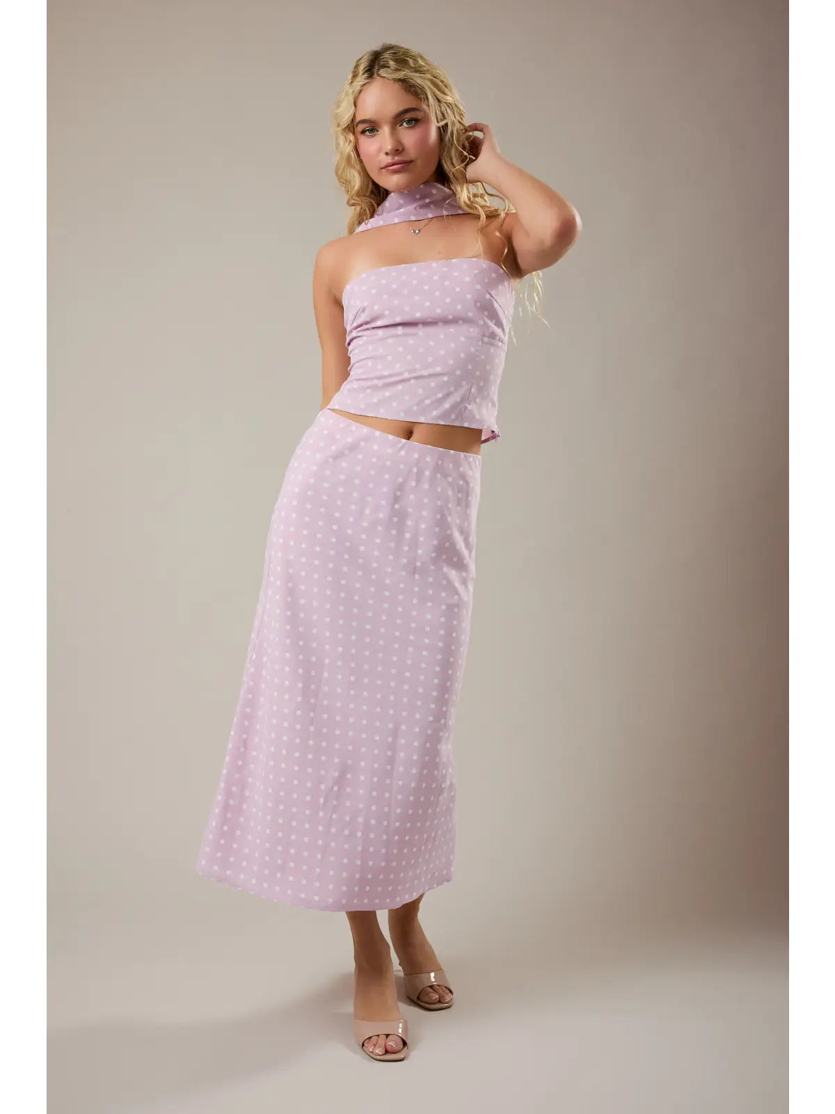 Polka Dot Maxi Skirt