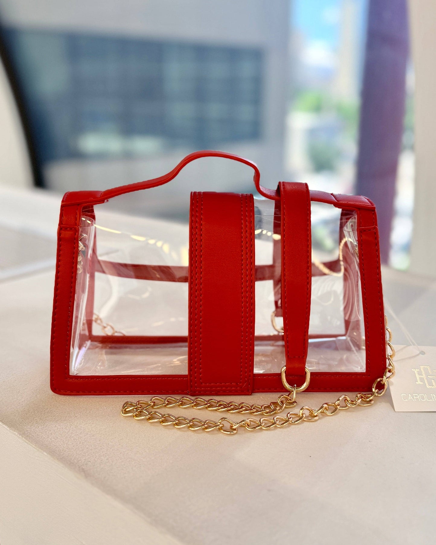 Grace Clear Bag Red