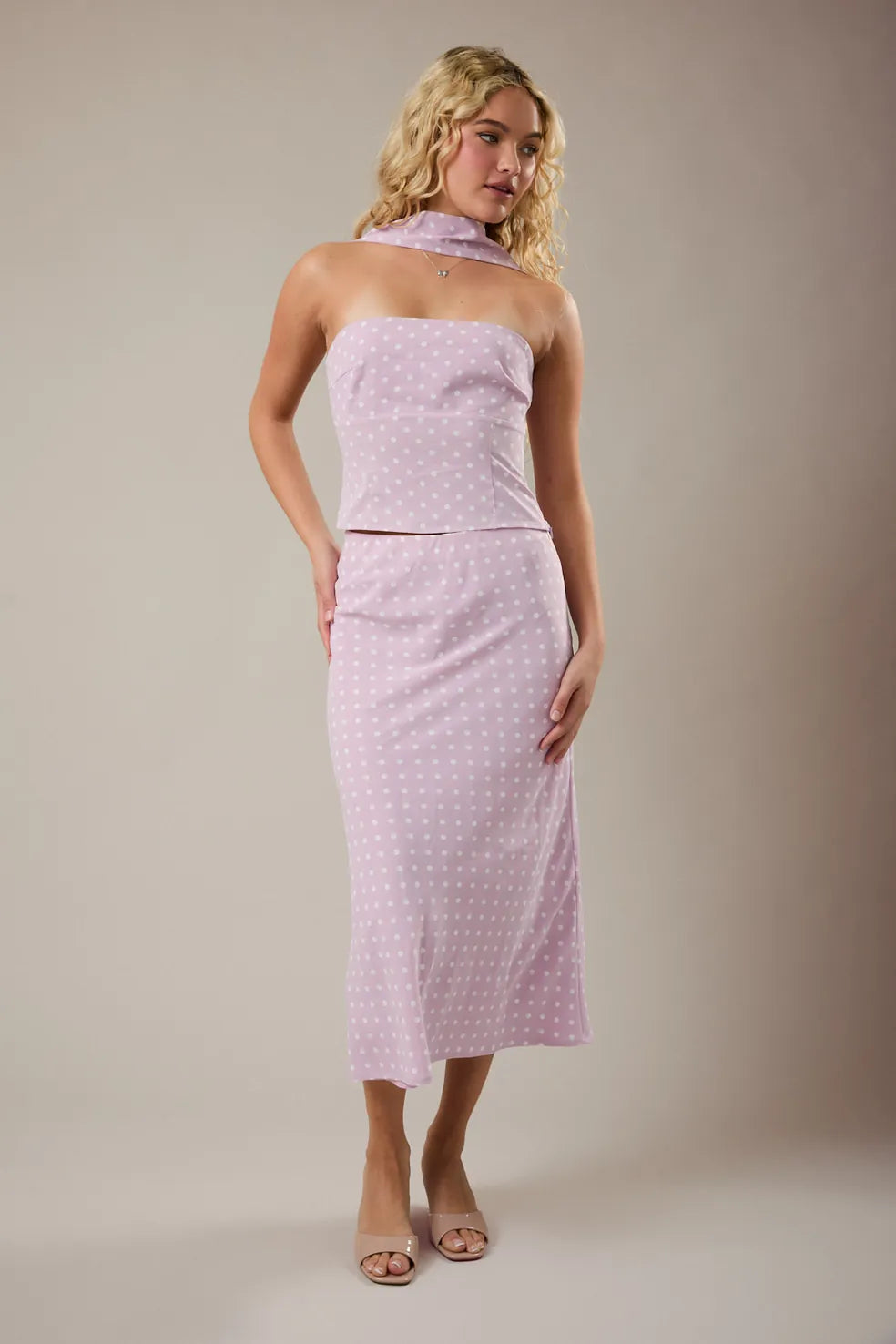 Polka Dot Maxi Skirt