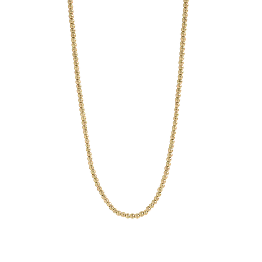 Gold Beaded Necklace- 3 mm