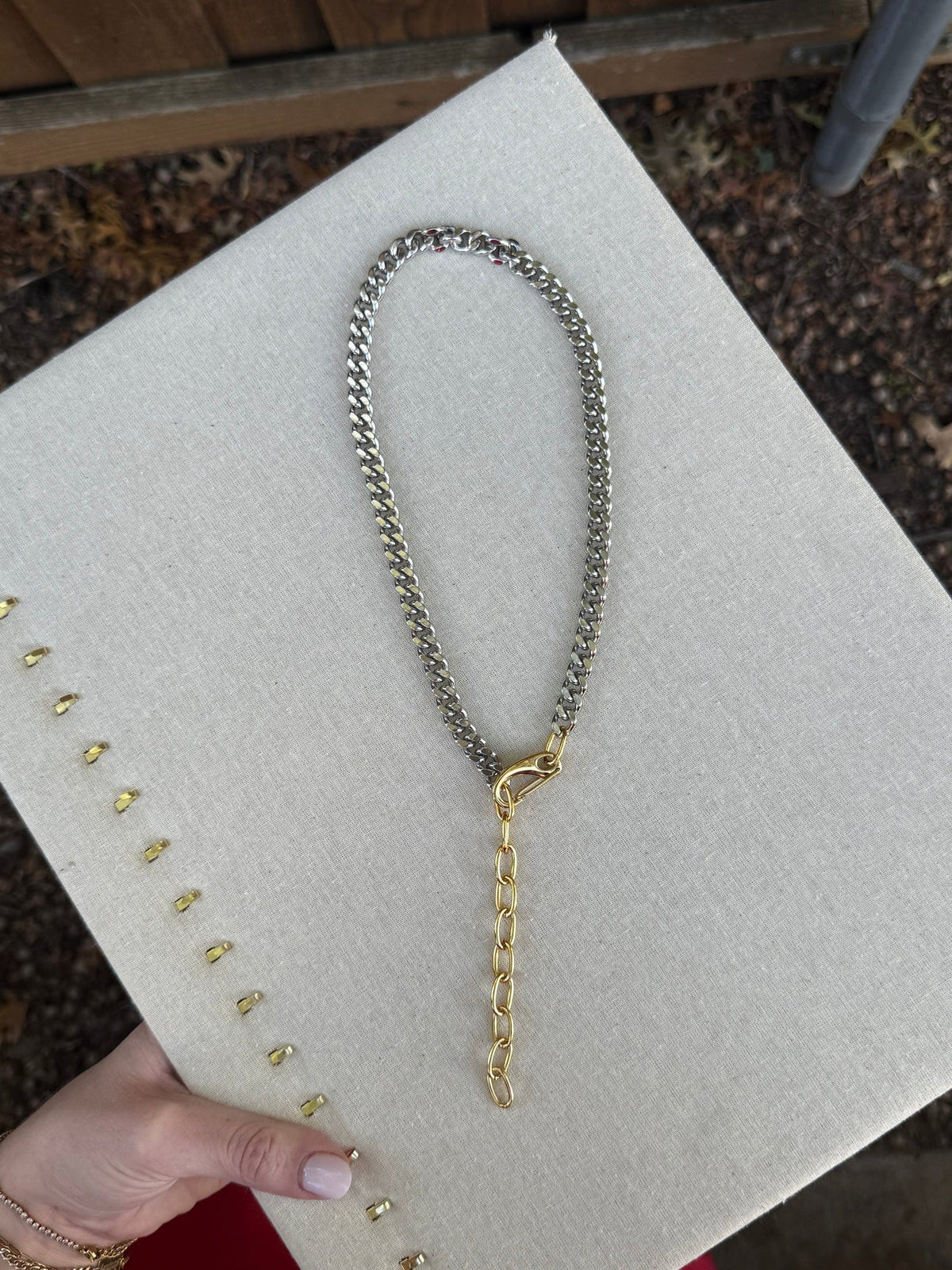Two Toned Drop Necklace