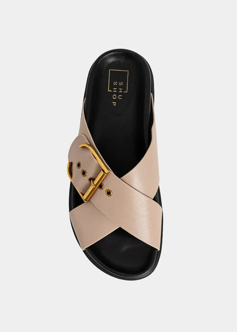 Barb Taupe Slide