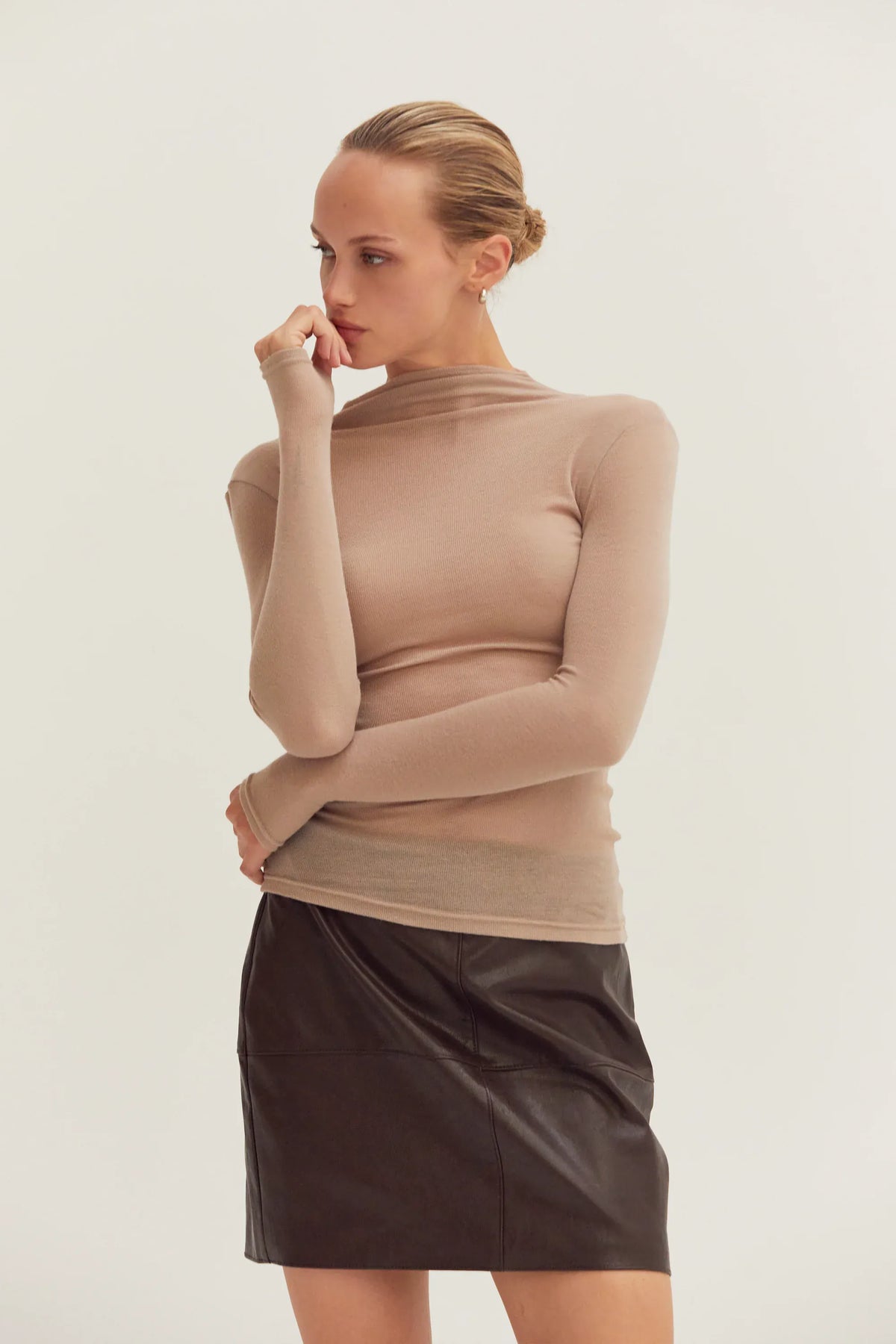 Claire Long Sleeve Mockneck Top