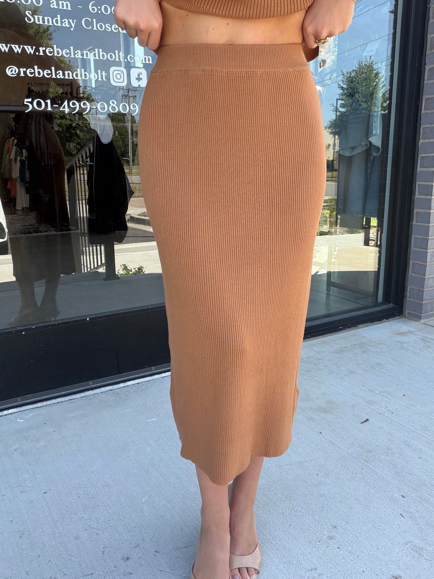 Maple Knit Midi Skirt