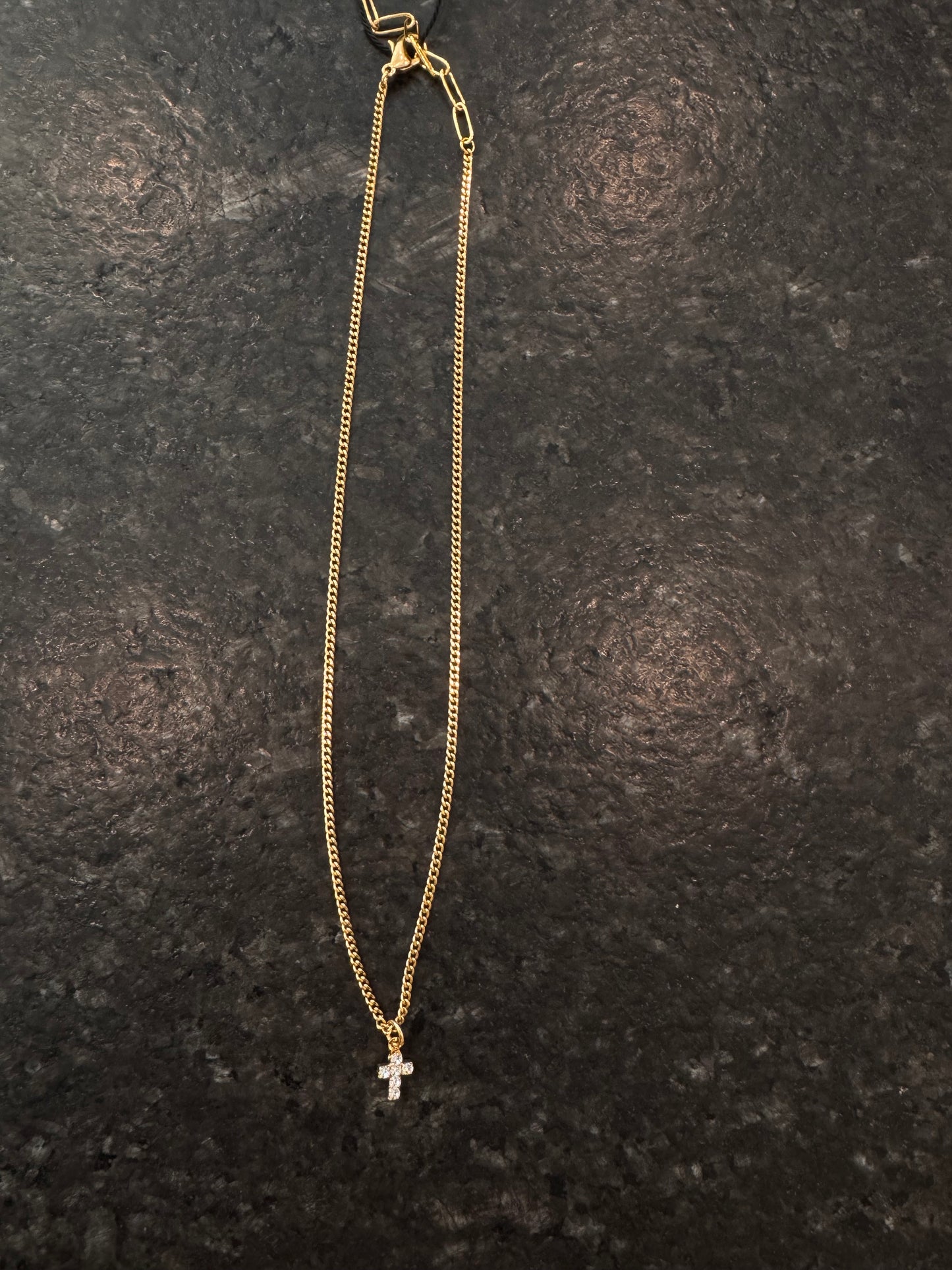 Single Mini Cross Necklace
