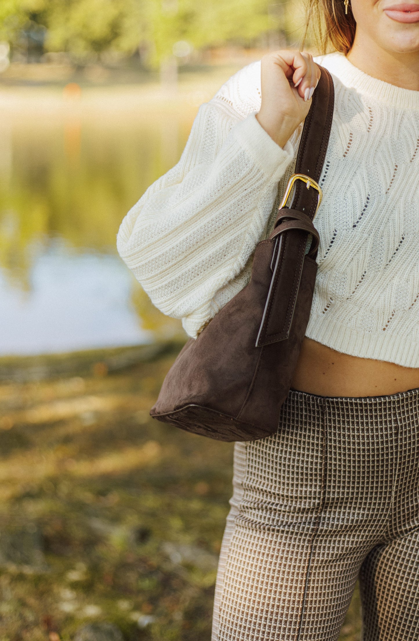 Freya Suede Shoulder Bag