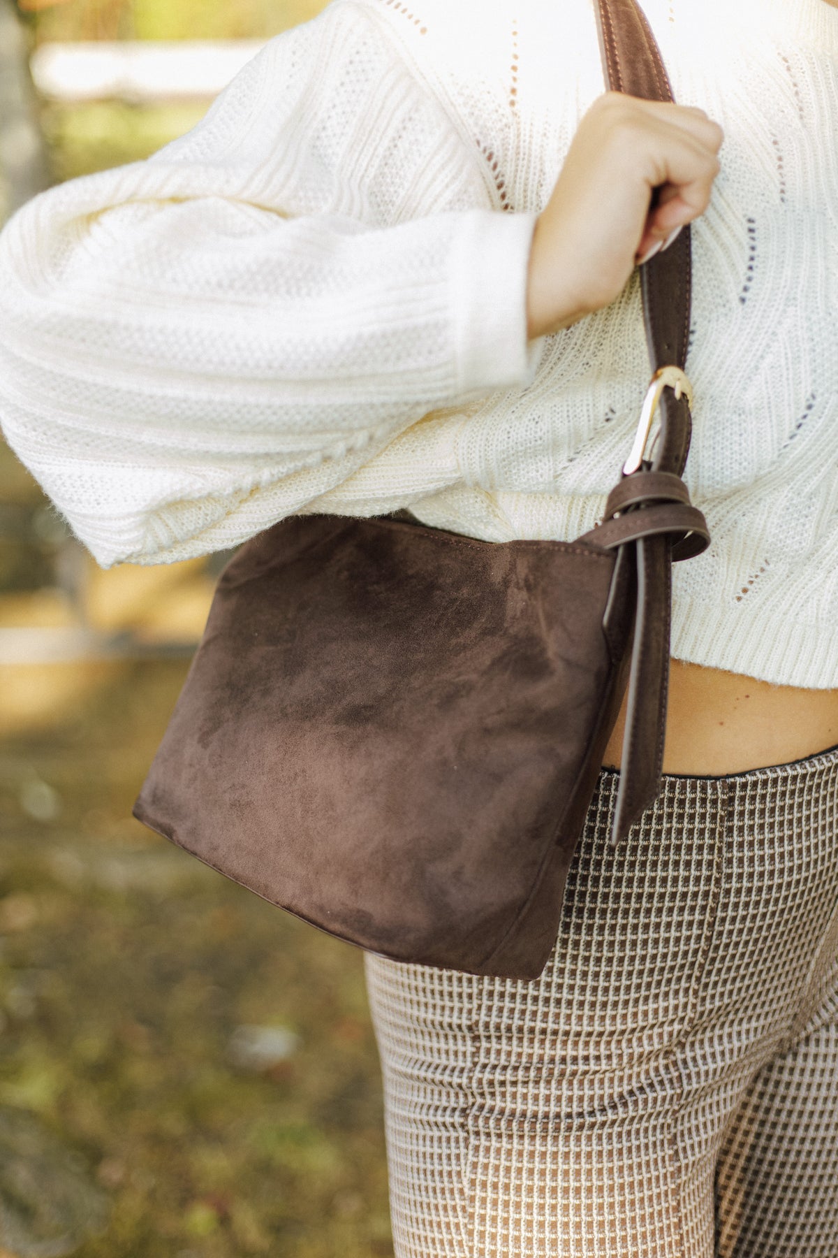 Freya Suede Shoulder Bag