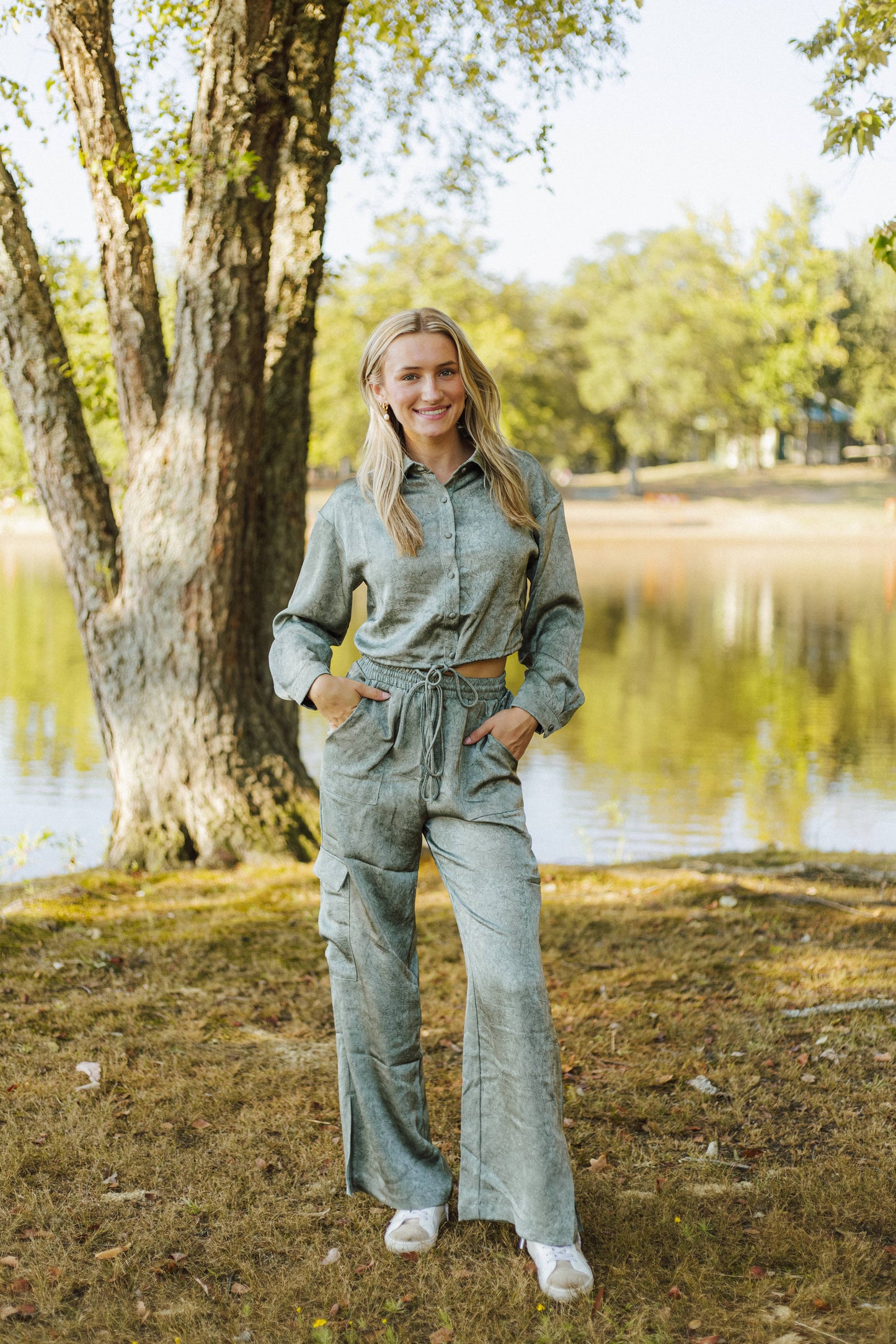 Sage Utility Satin Top