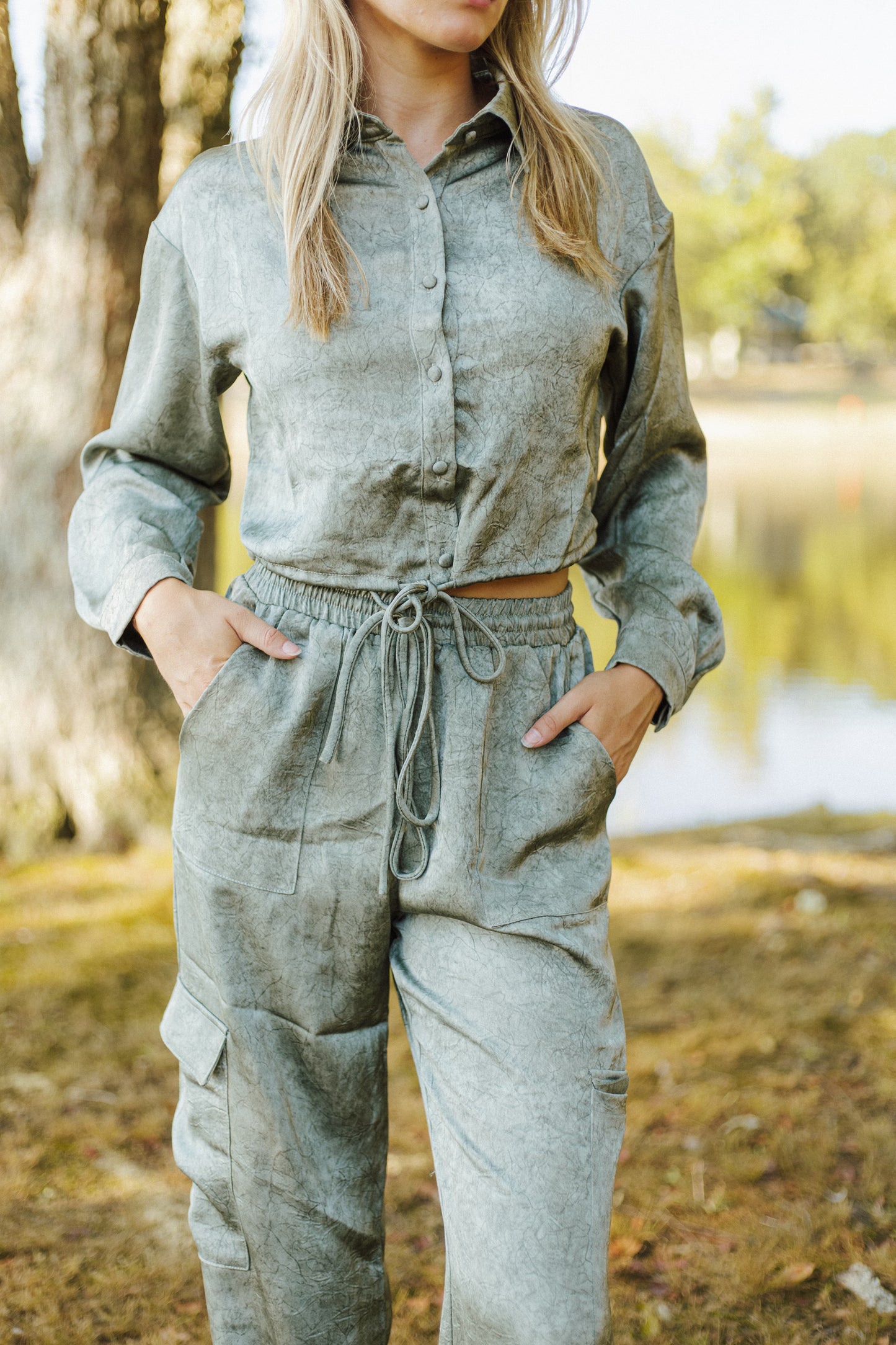 Sage Utility Satin Top