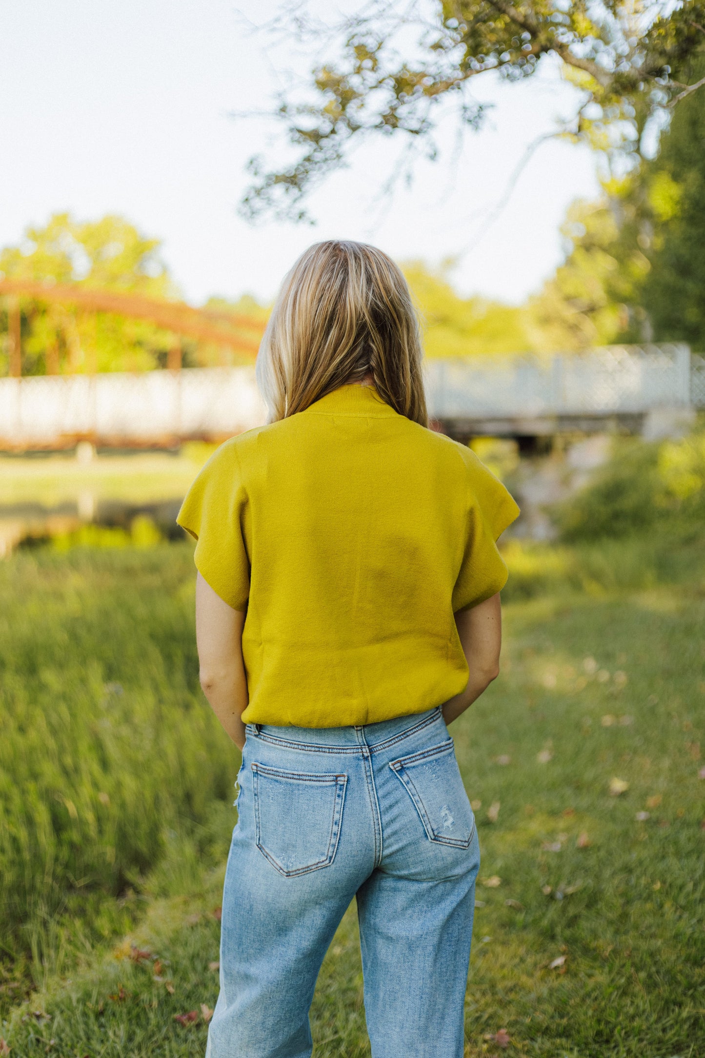Mock Neck Shortsleeve Sweater
