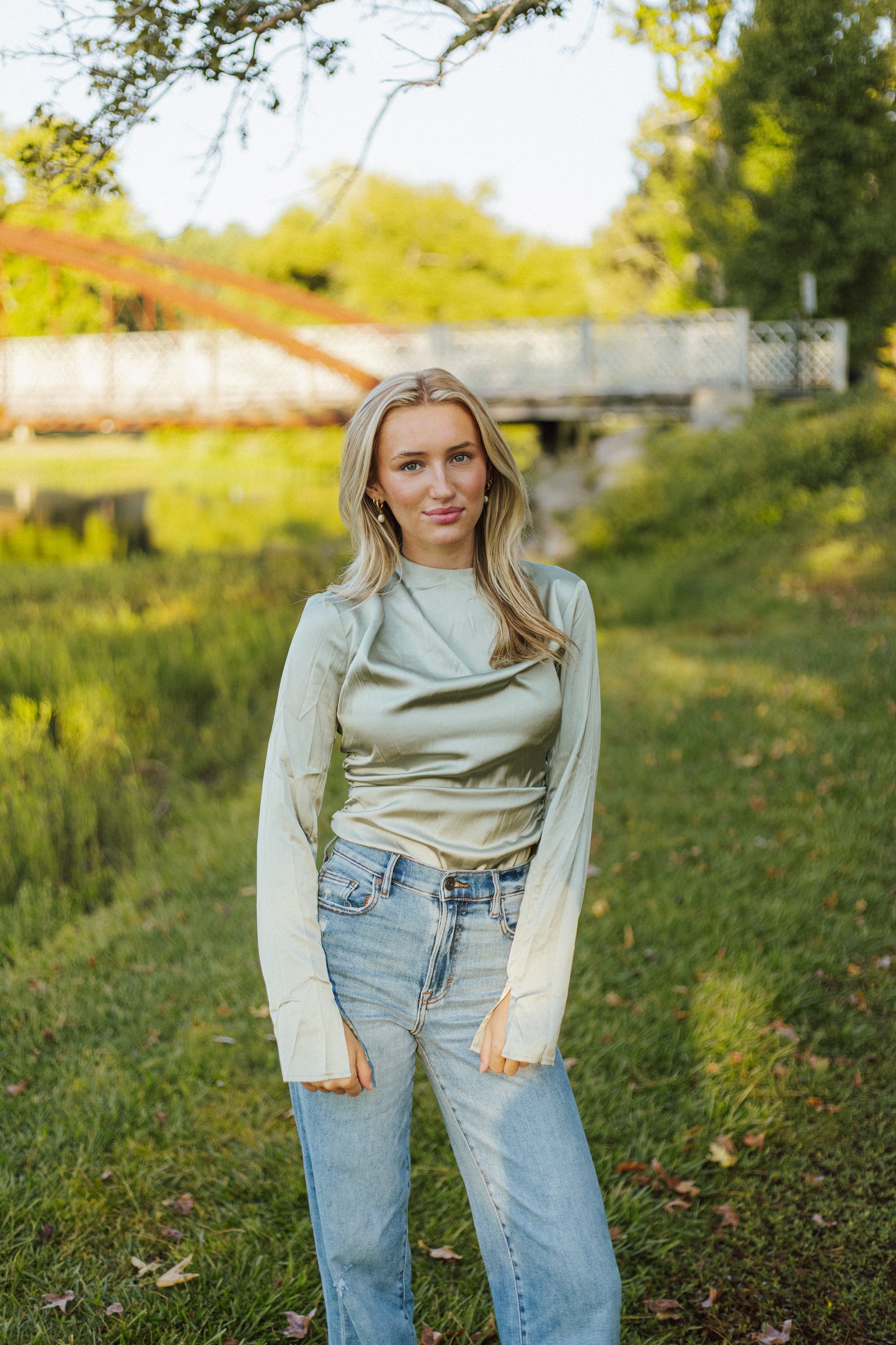 High Neck Ruched Top