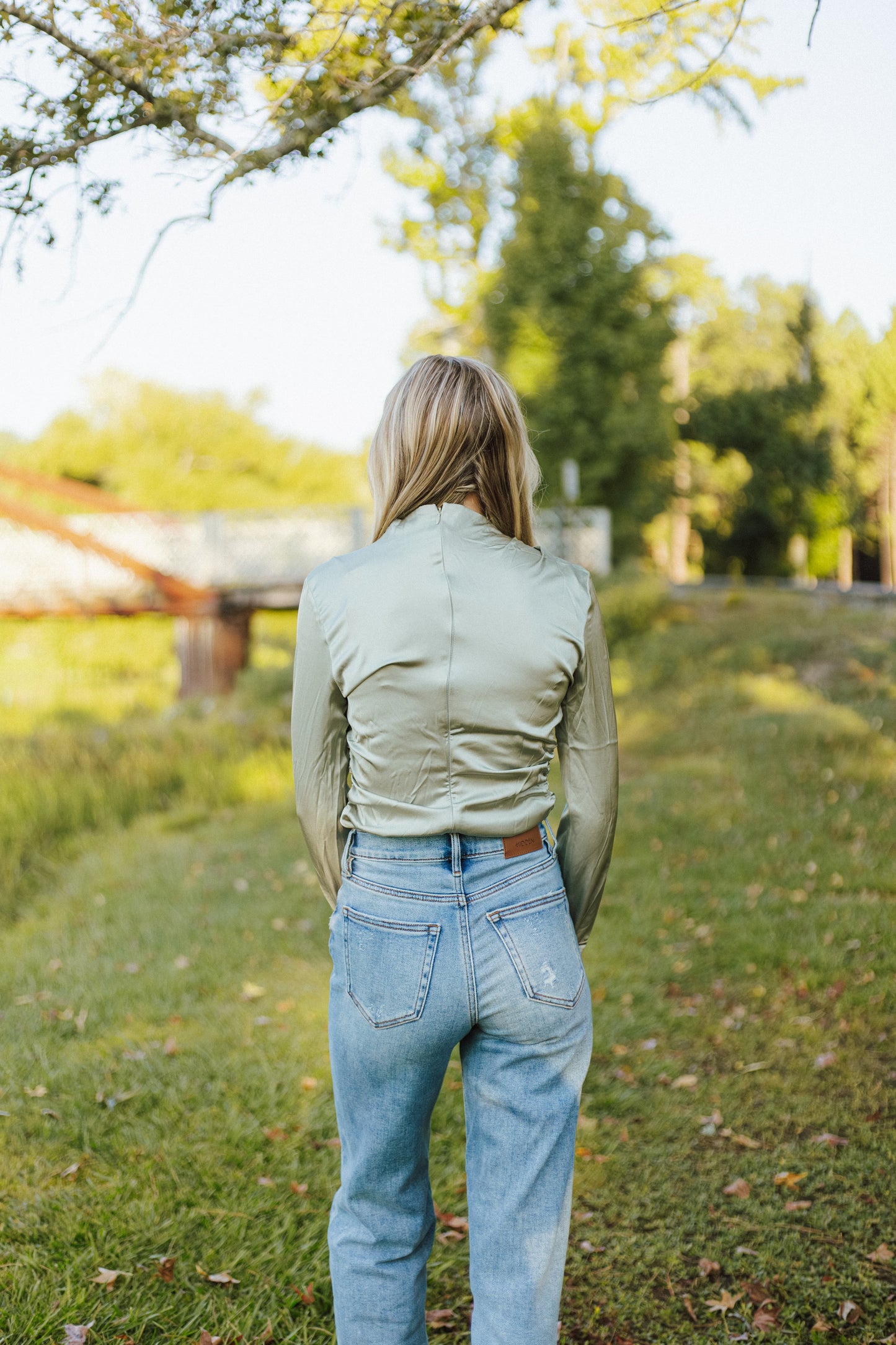 High Neck Ruched Top