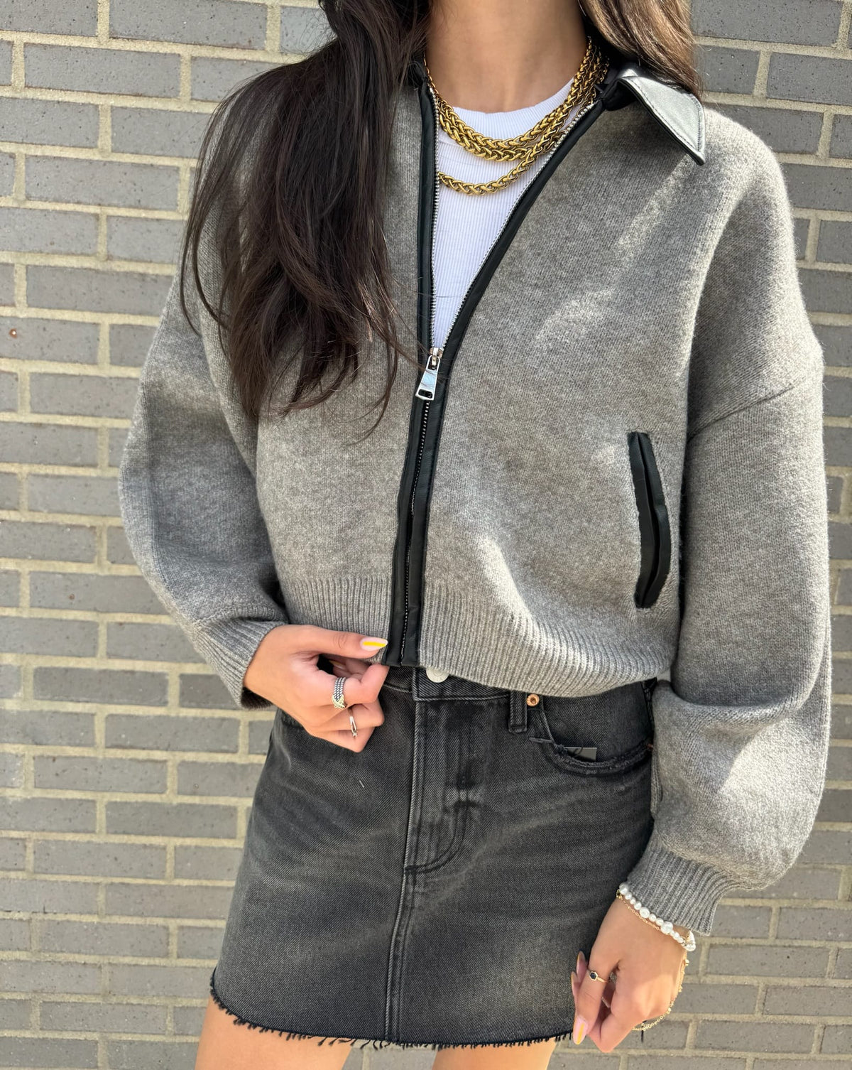 Sweater Bomber Jacket