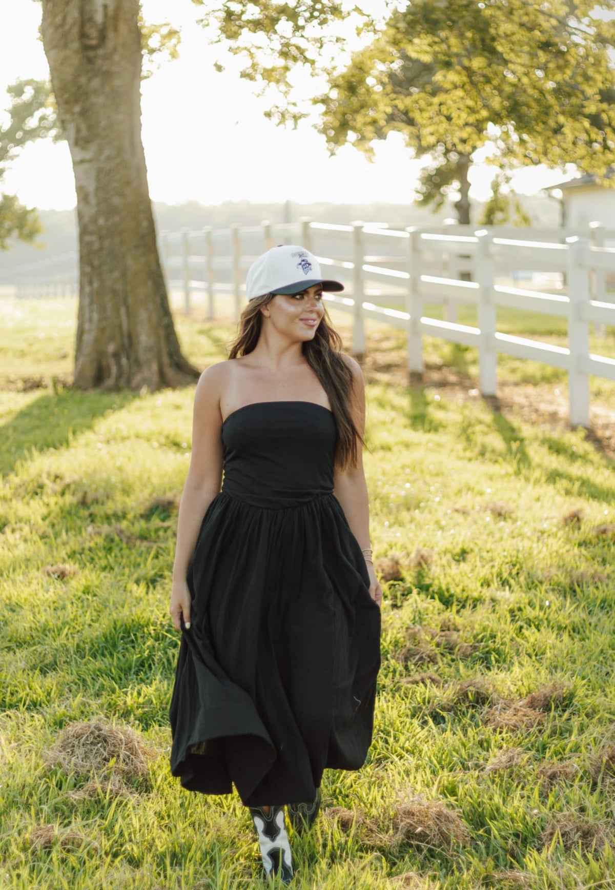 Strapless Midi Dress