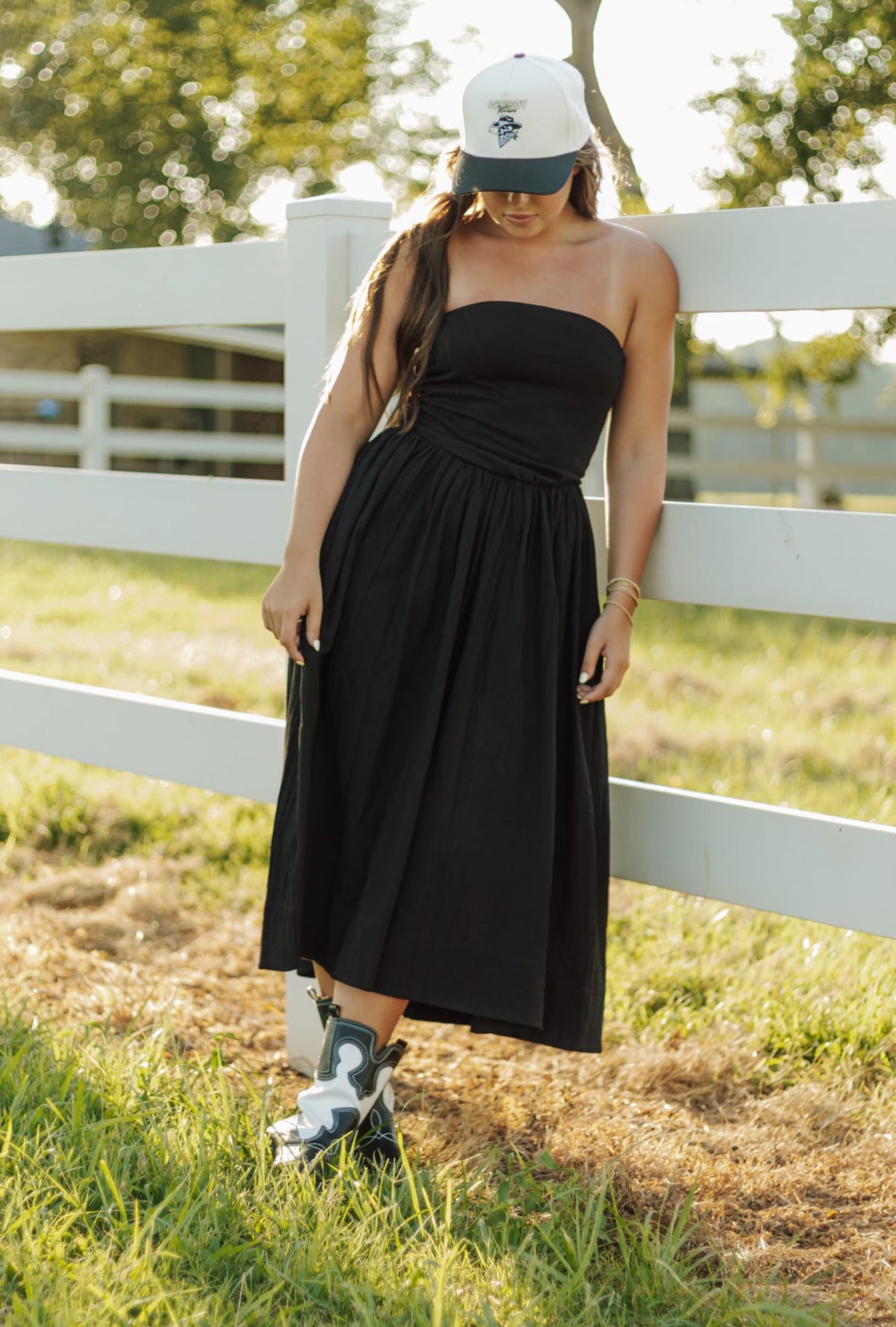 Strapless Midi Dress