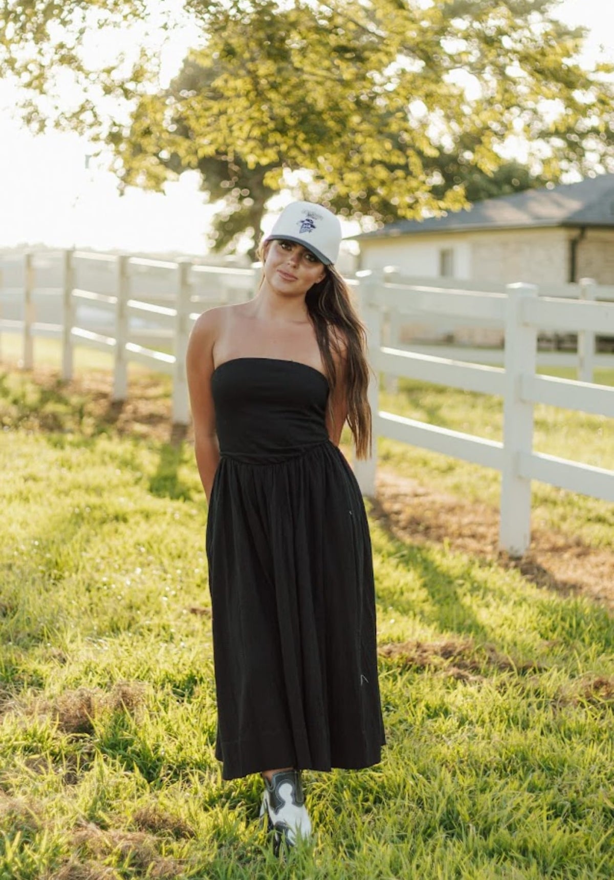 Strapless Midi Dress