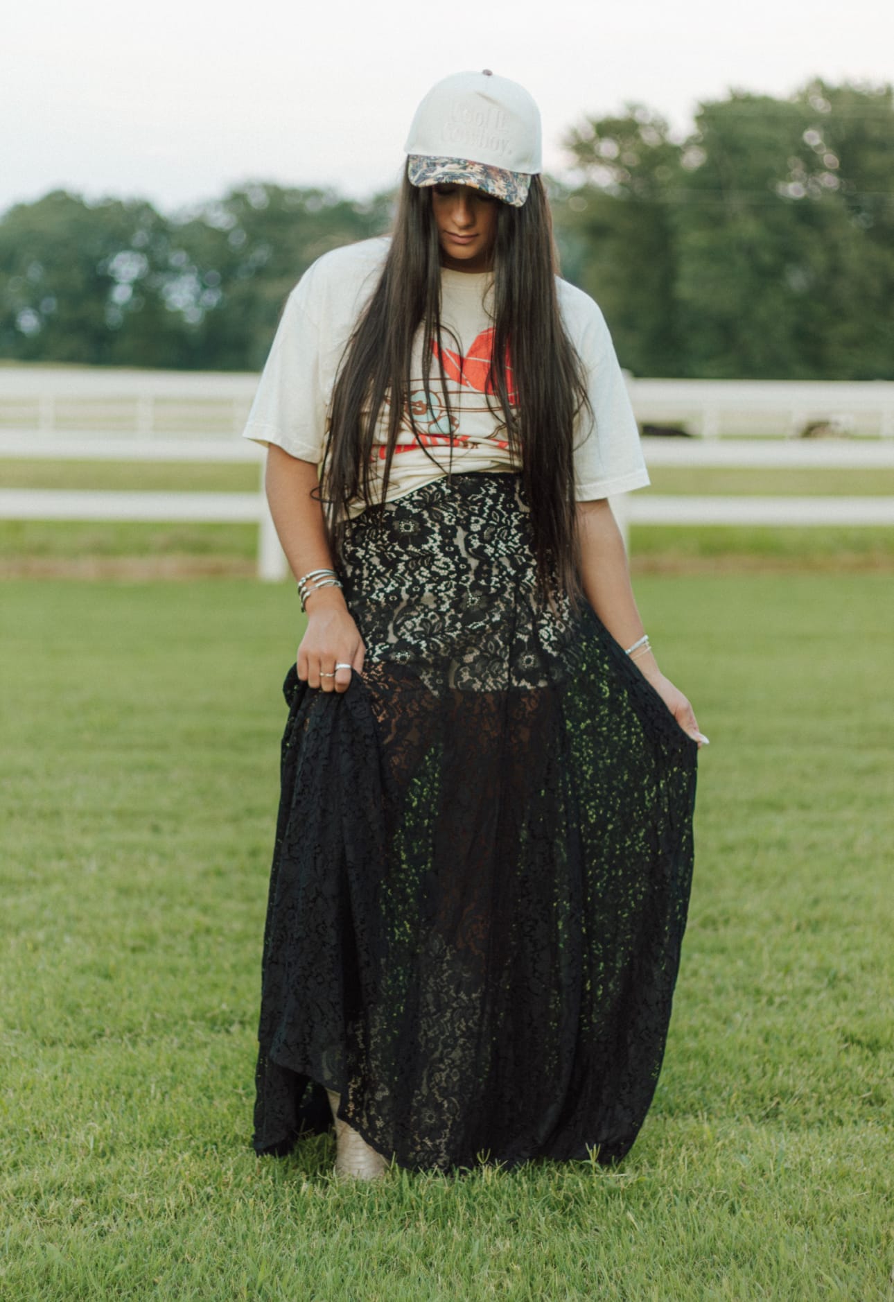 Viola Laced Maxi Skirt