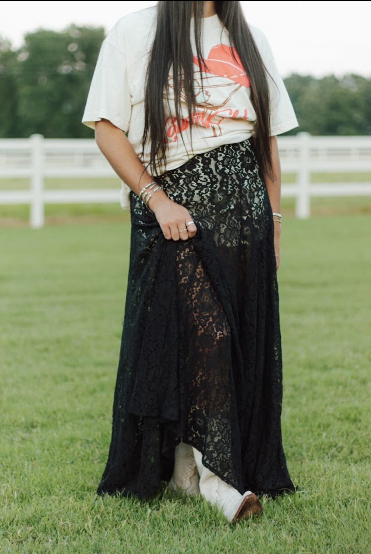 Viola Laced Maxi Skirt