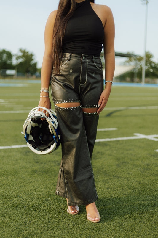 Studded Leather Pants